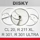 Disky pro CL 20, R 201, R 211 XL, R 301, R 401