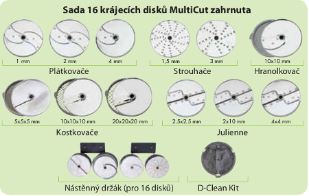 Robot Coupe CL 60 - sada krájecích disků MultiCut